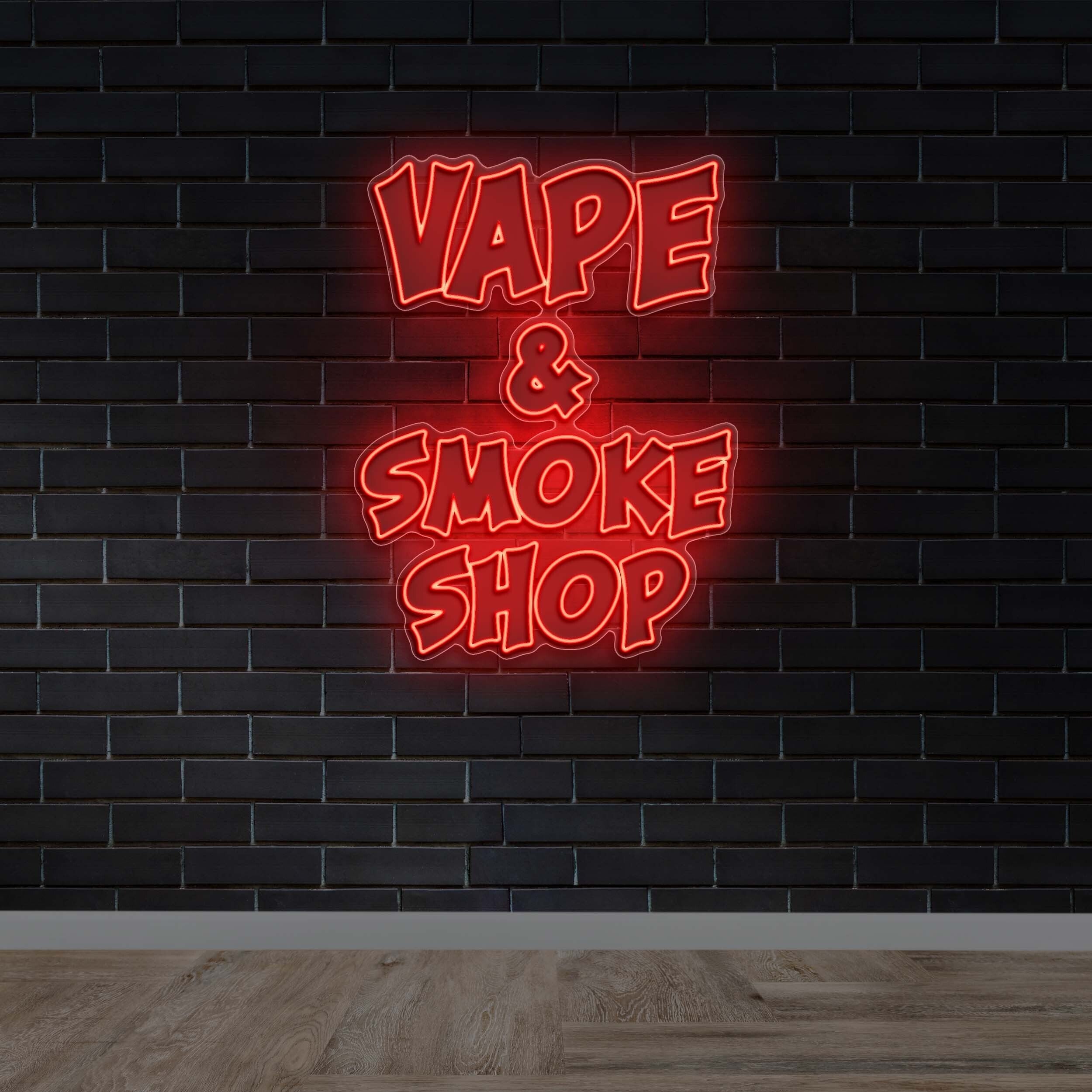 Vape & Smoke Shop - Premium Neon Artwork