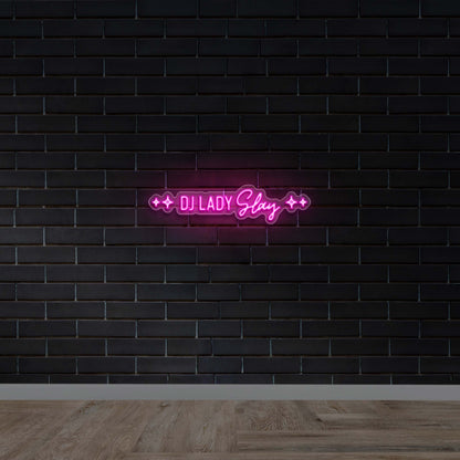 DJ Lady Slay - Premium Neon Artwork