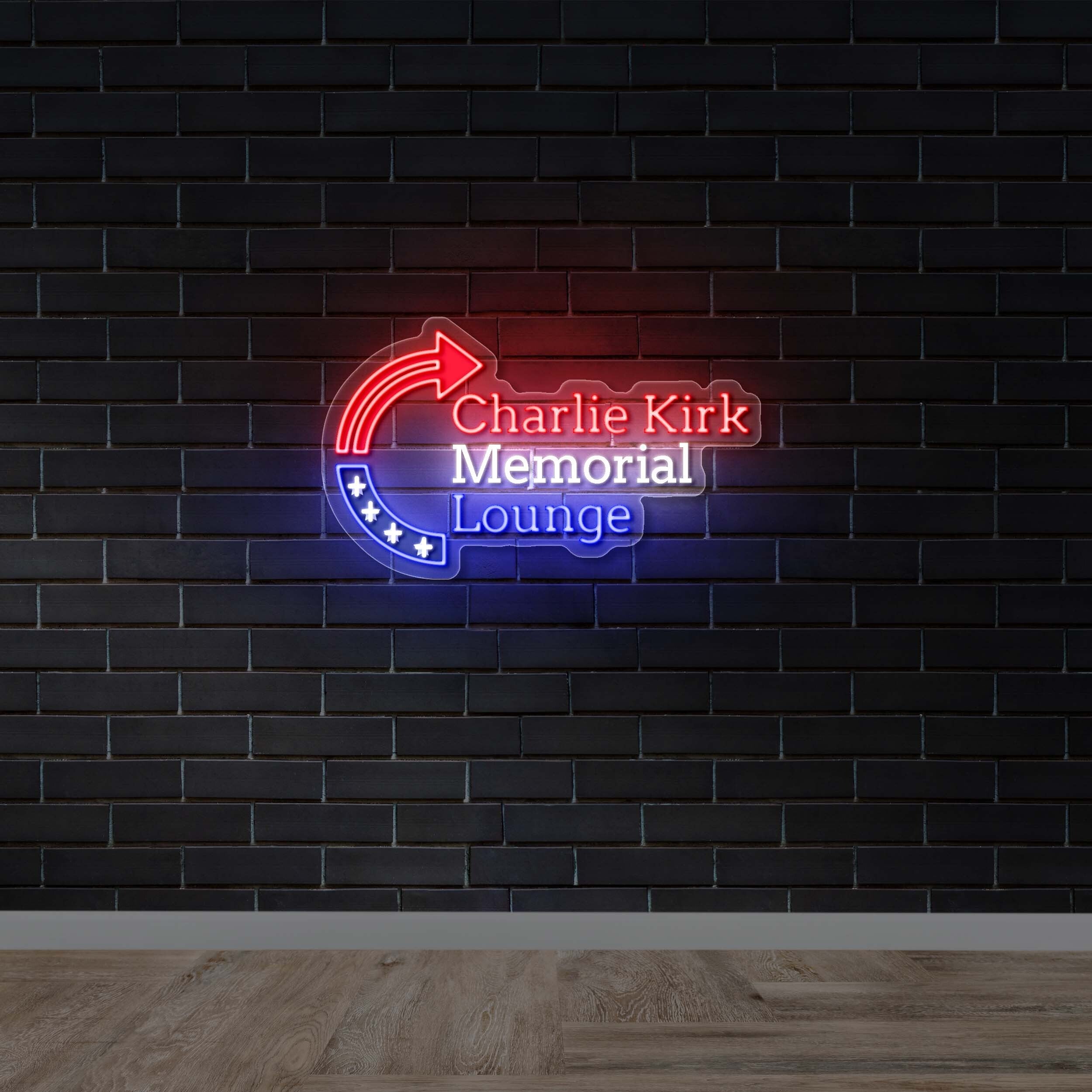 Charlie Kirk Memorial Lounge - Premium Neon Artwork