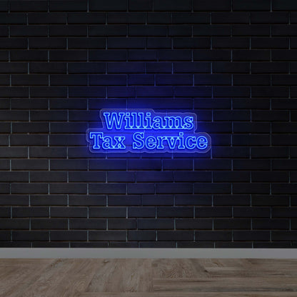 Williams Tax Service - Premium Neon Artwork