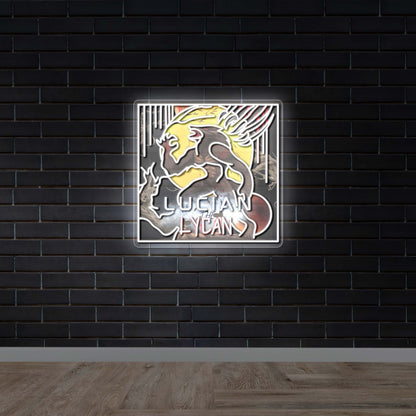 Lucian The Lycan - Premium Neon Artwork