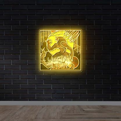 Lucian The Lycan - Premium Neon Artwork