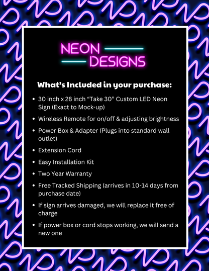 Take 30 - Premium Neon Artwork