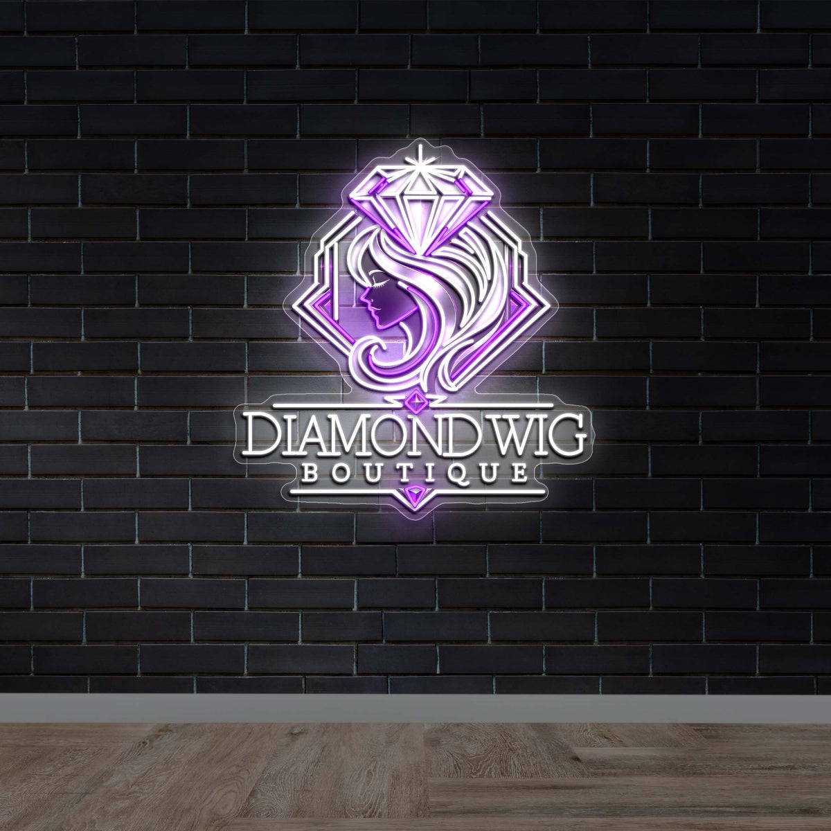 DIAMOND WIG BOUTIQUE - Premium Neon Artwork