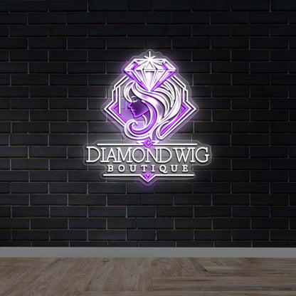 DIAMOND WIG BOUTIQUE - Premium Neon Artwork