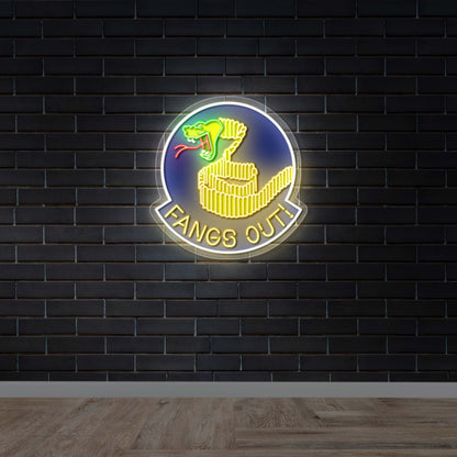 Fangs Out! -  Premium Neon Artwork