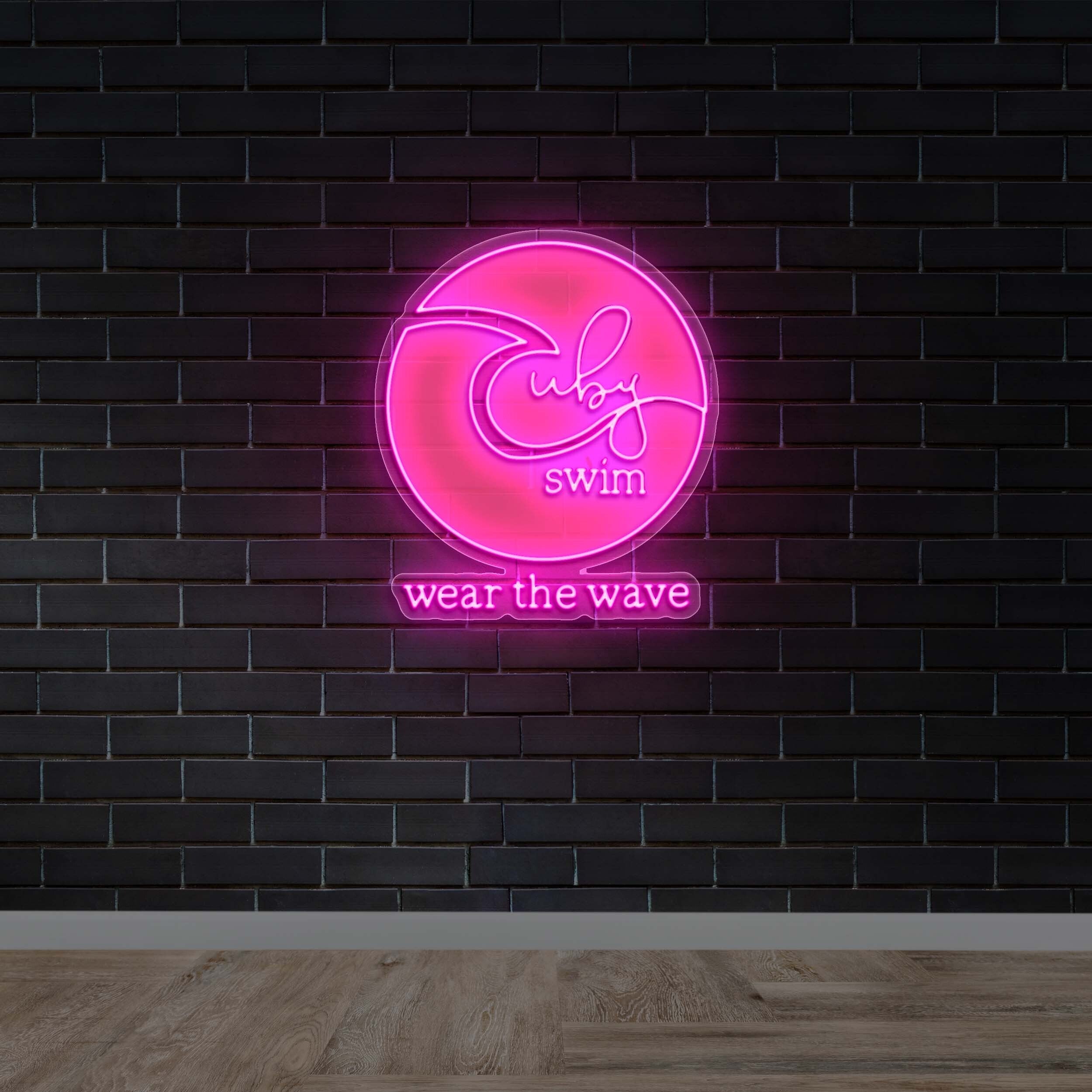 Ruby Swim II - Premium Neon Artwork
