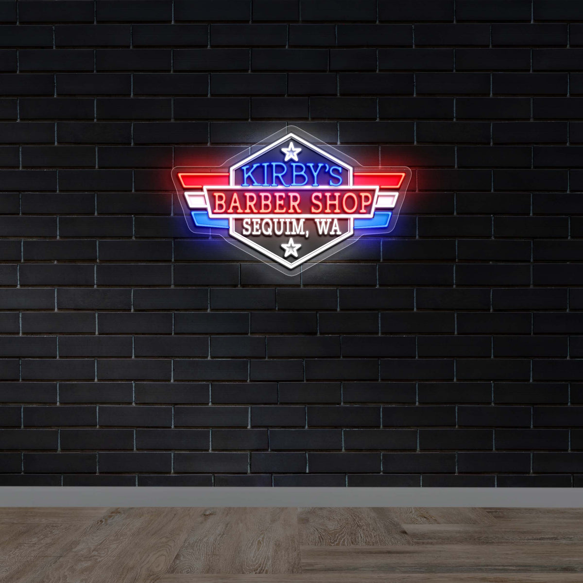 Kirby's Barber Shop Sequim WA - Premium Neon Artwork