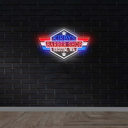 Kirby's Barber Shop Sequim WA - Premium Neon Artwork