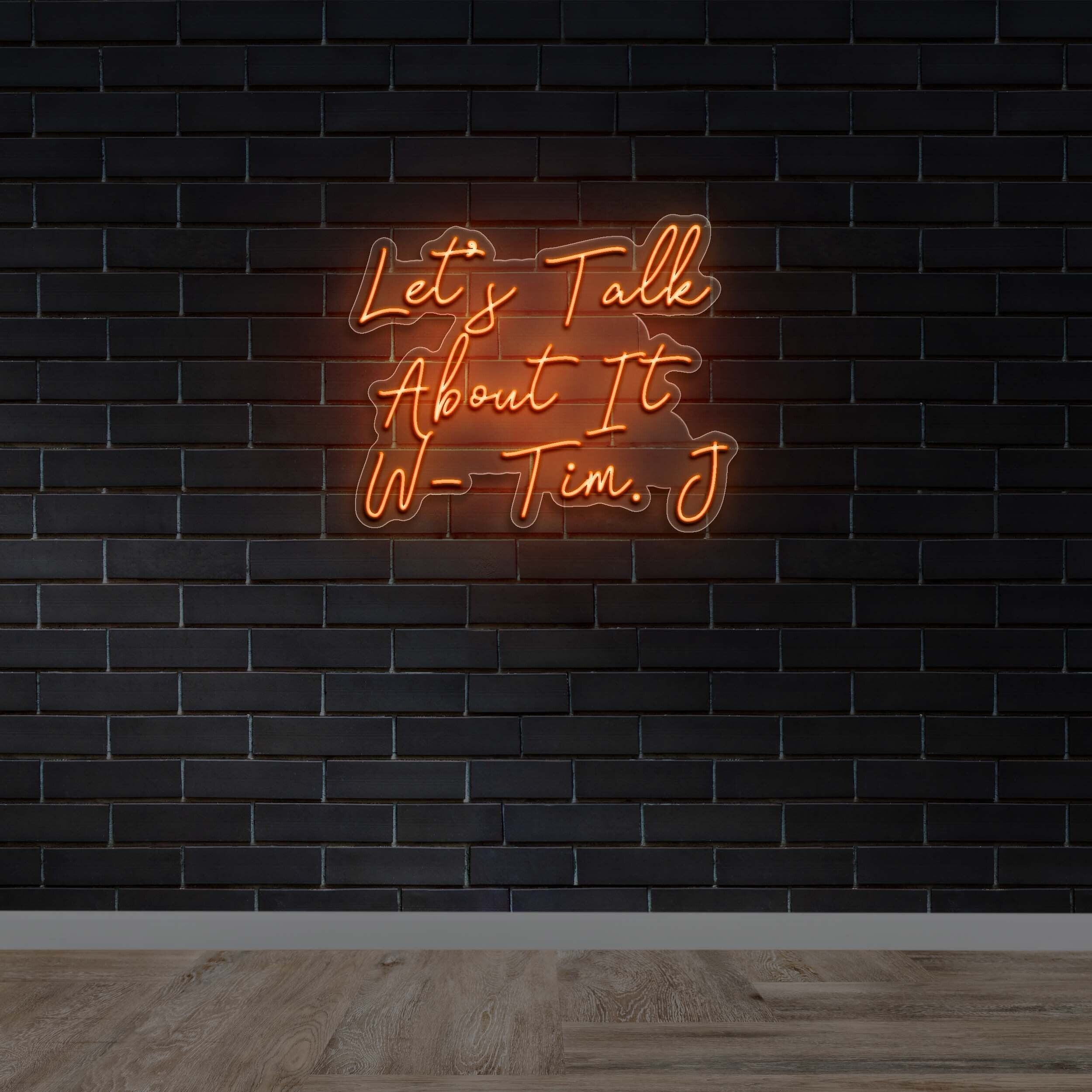 Let's Talk About It W - Premium Neon Artwork