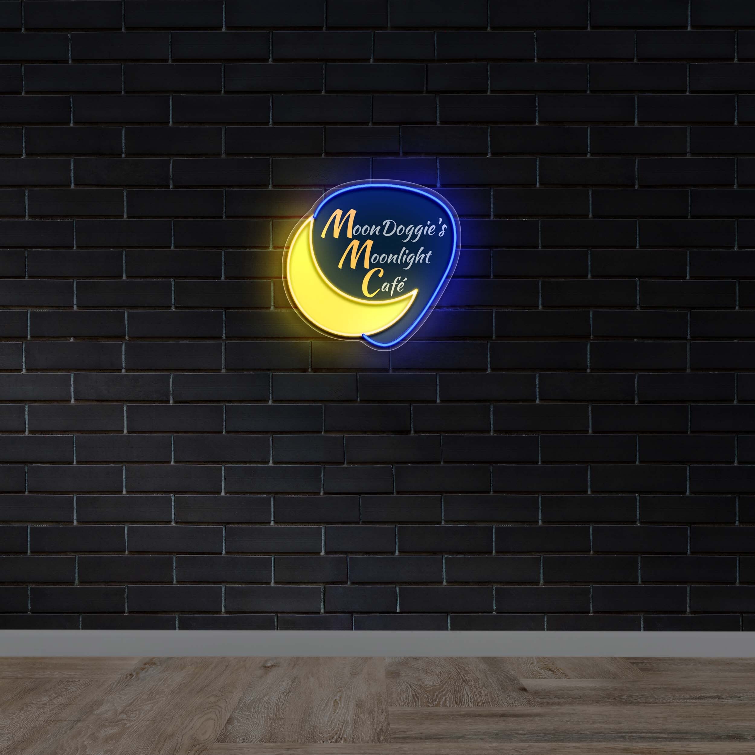 Moon Doggie's Front & Back-lit -Premium Neon Artwork