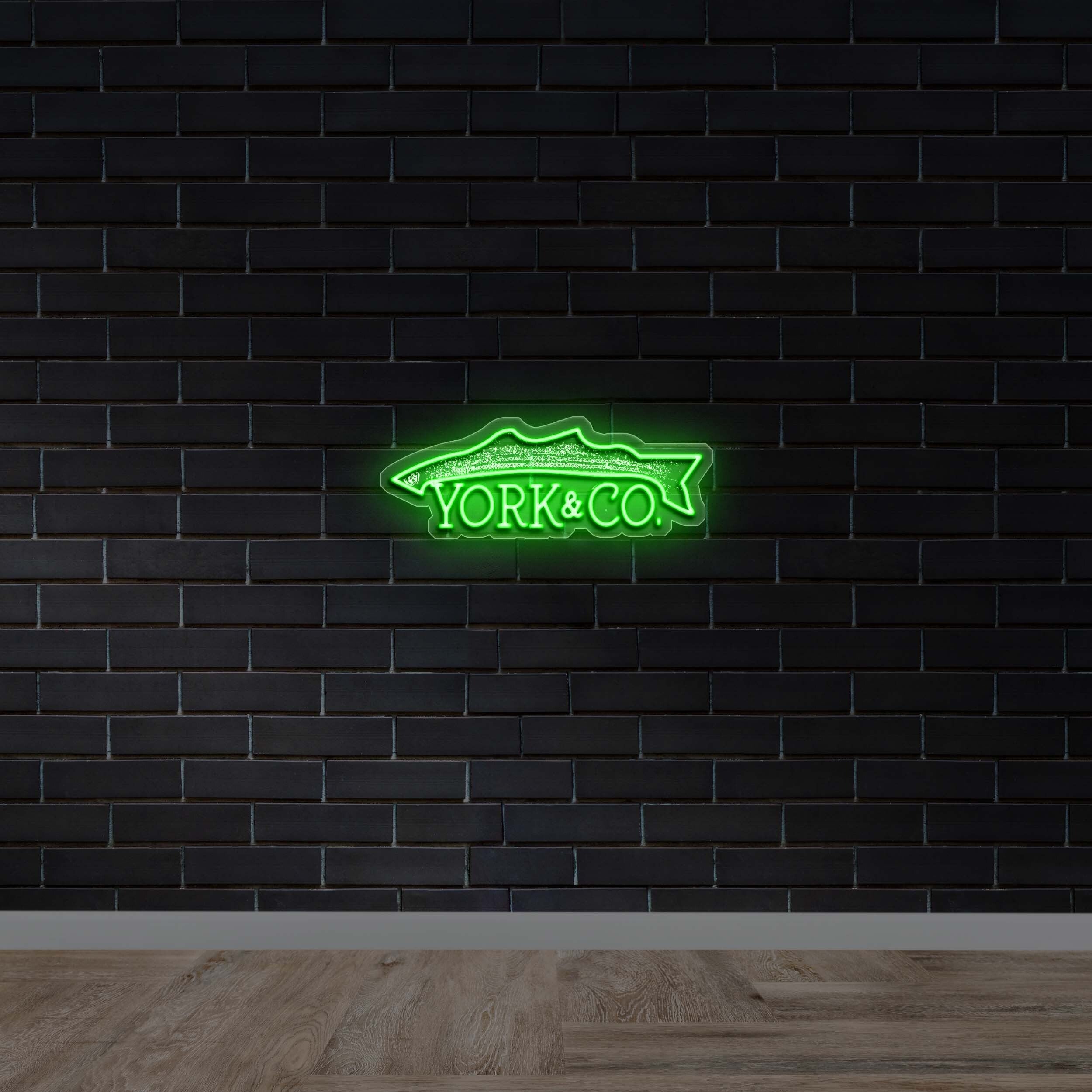 York & Co Bass Logo – Premium Neon Artwork