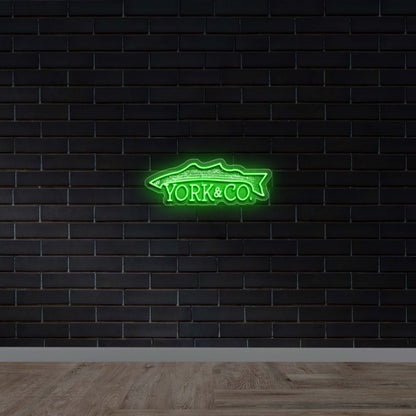 York & Co Bass Logo – Premium Neon Artwork