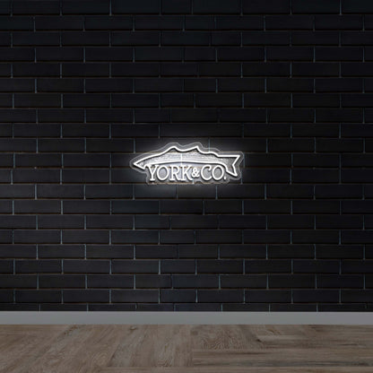 York & Co Bass Logo – Premium Neon Artwork