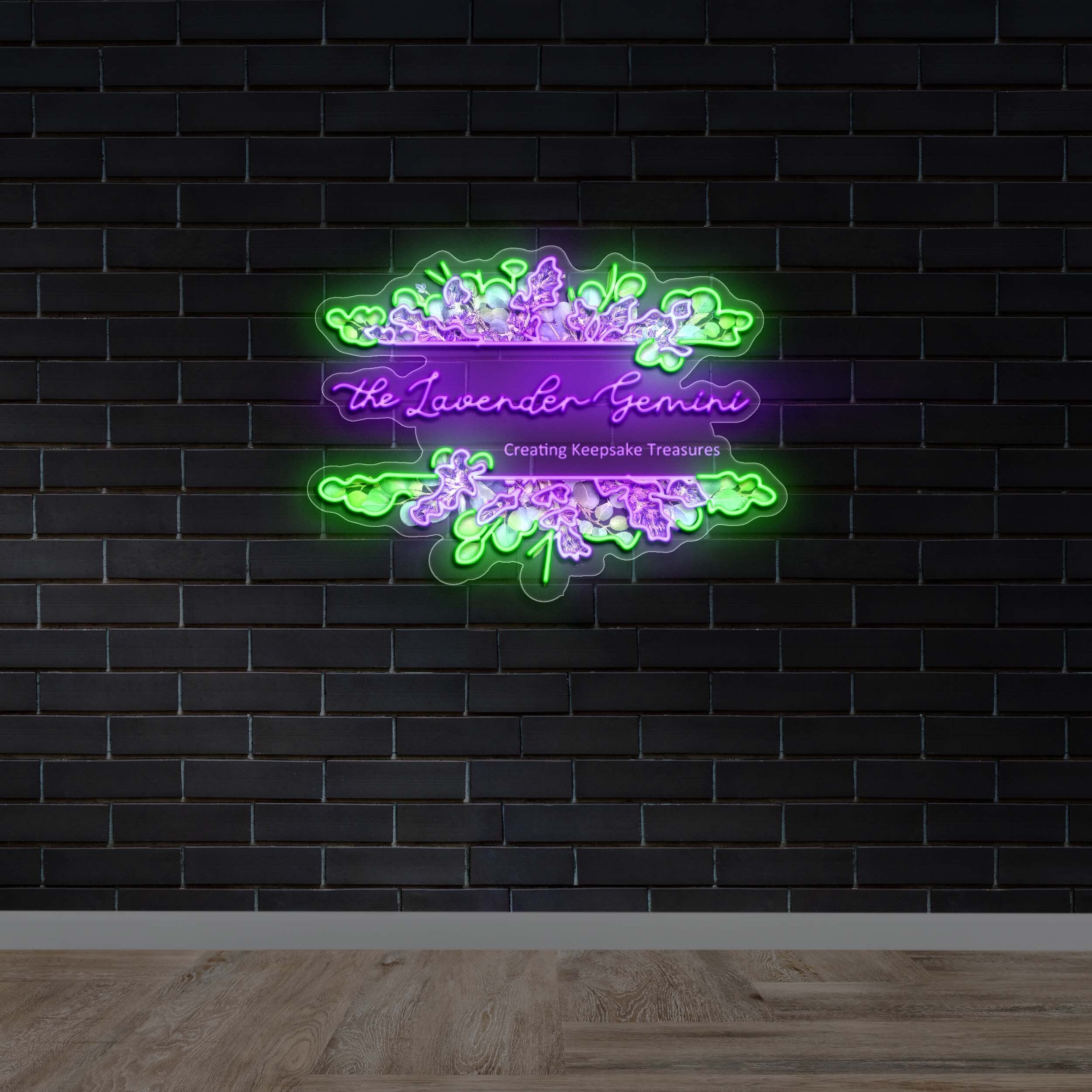 The Lavender Gemini - Premium Neon Artwork