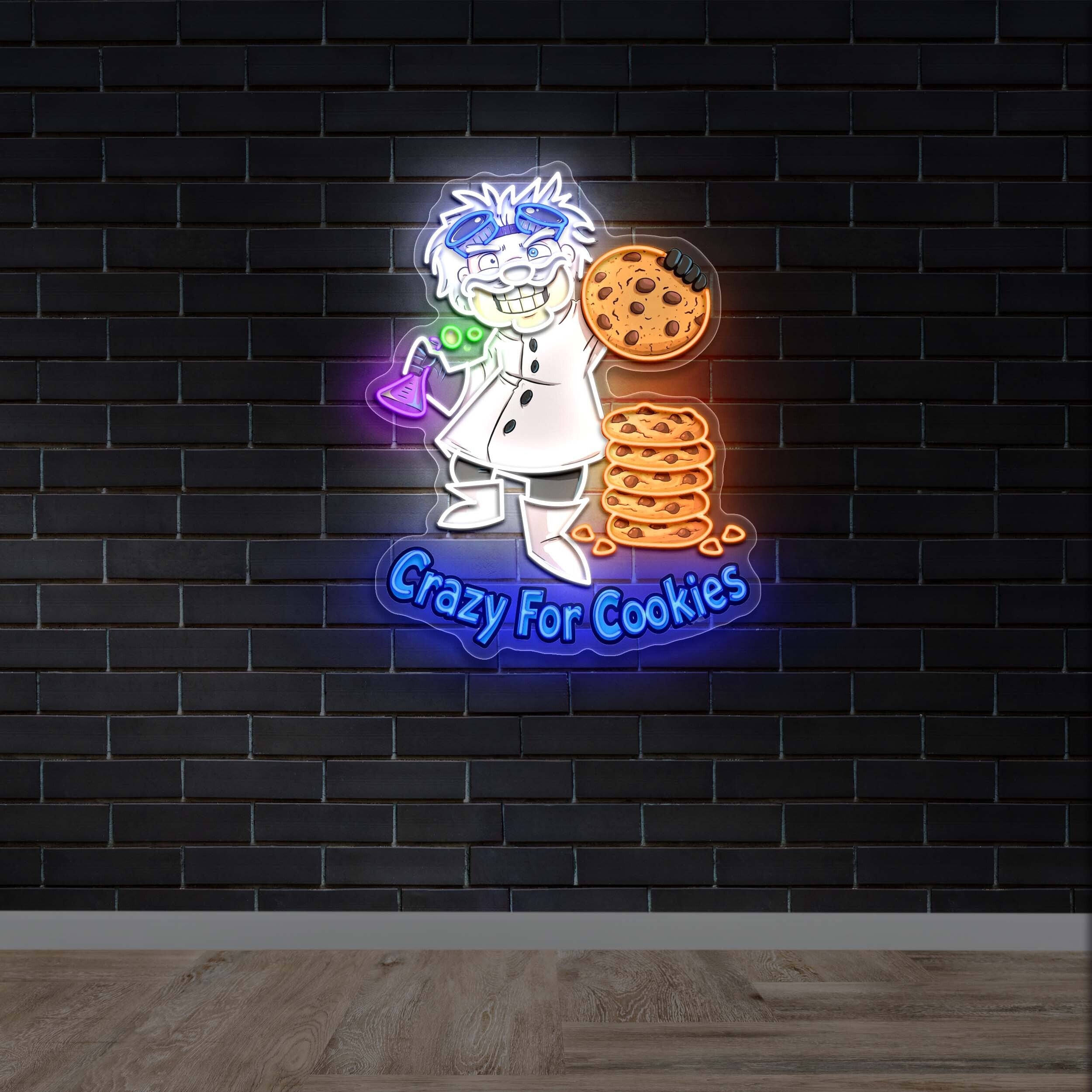 Crazy for Cookies - Premium Neon Artwork