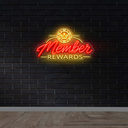 Member Rewards - Premium Neon Artwork