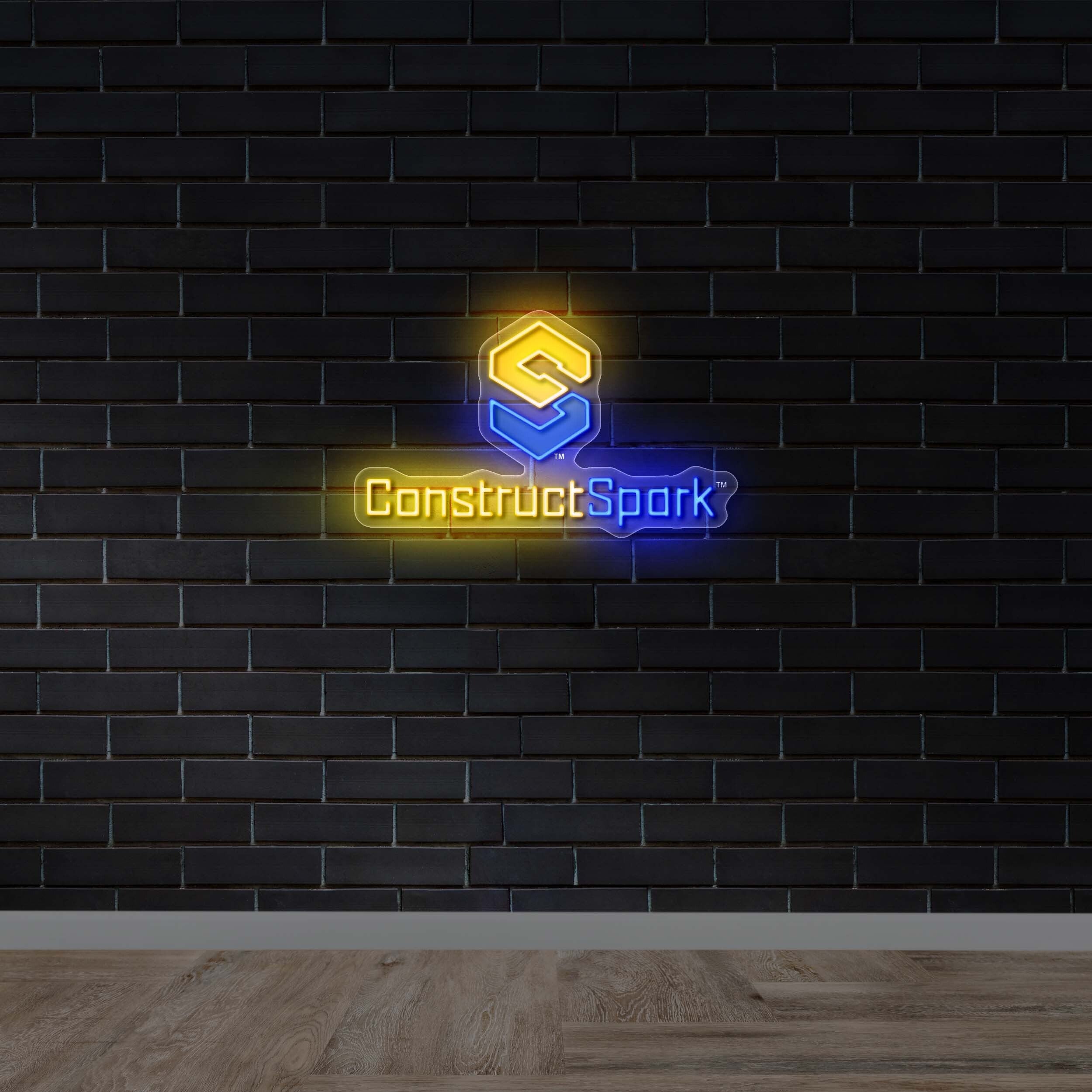 ConstructSpark Logo - Premium Neon Artwork