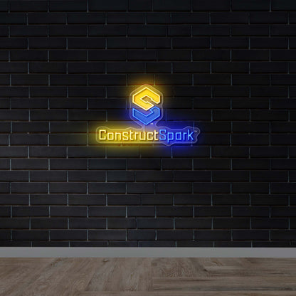 ConstructSpark Logo - Premium Neon Artwork