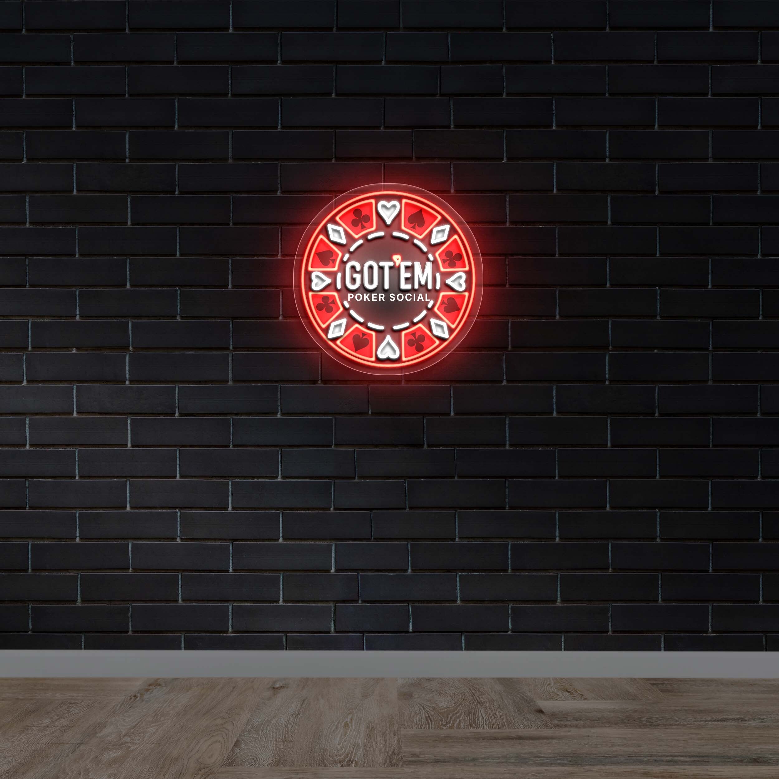 GOT ’EM Poker Social - Premium Neon Artwork