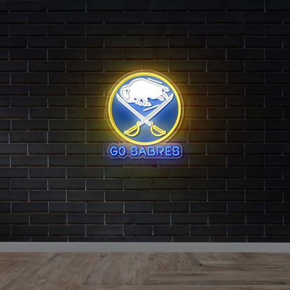 GO SABRES - Premium Neon Artwork