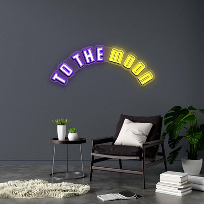 TO THE MOON (arched) - Premium Neon Artwork