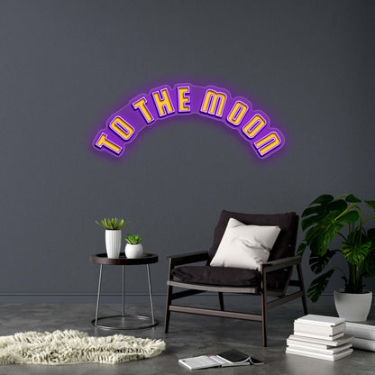 TO THE MOON (arched) - Premium Neon Artwork