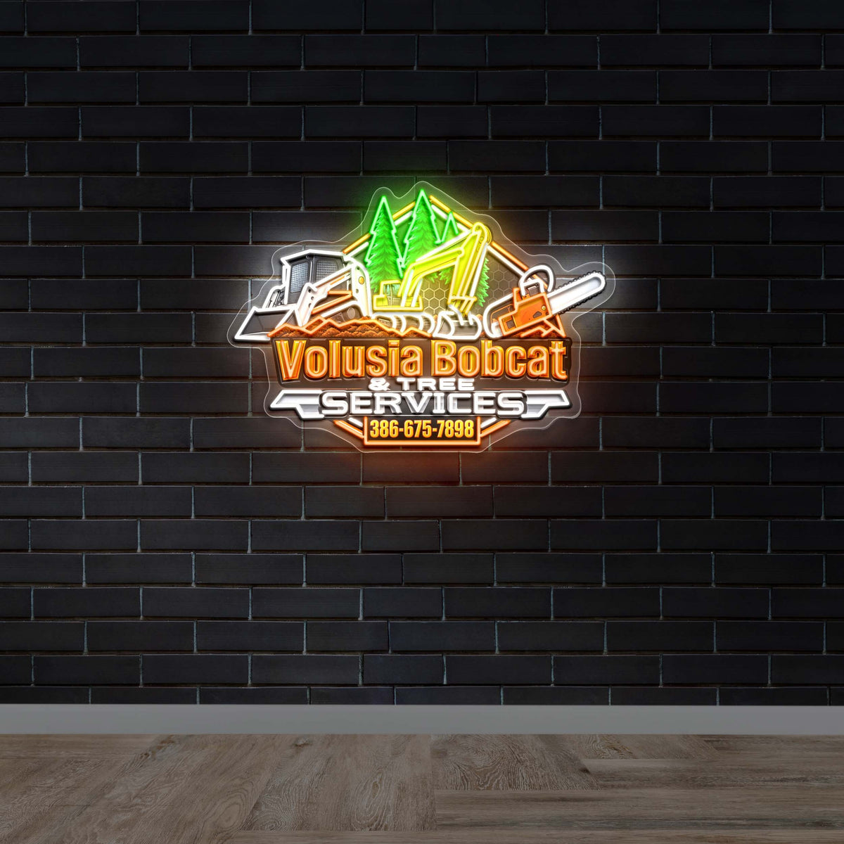 Volusia Bobcat Services - Premium Neon Artwork