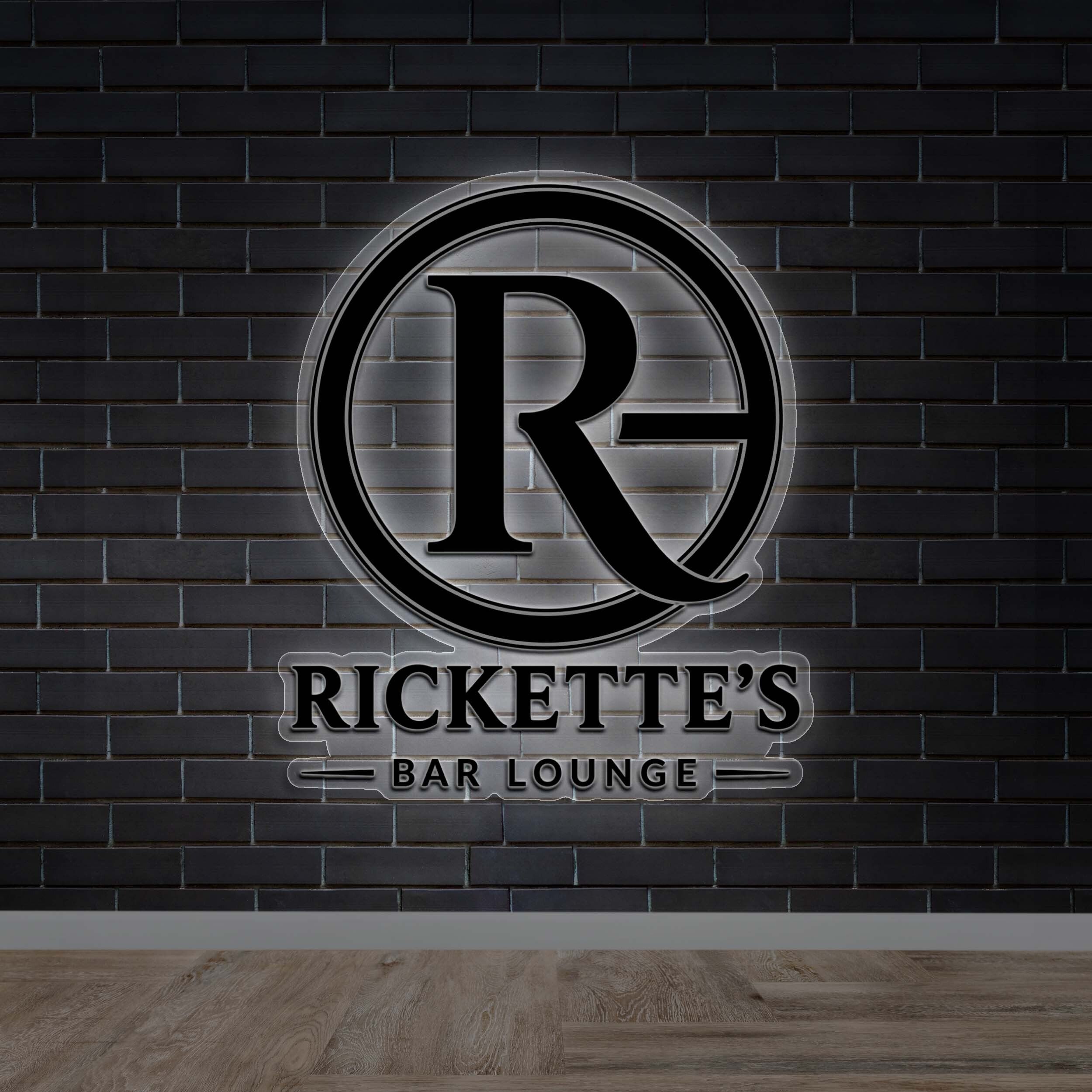 RICKETTE'S BAR LOUNGE (backlit version) - Premium Neon Artwork
