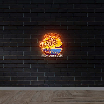 Welcome to The NightCap | 2nd Version - Premium Neon Artwork