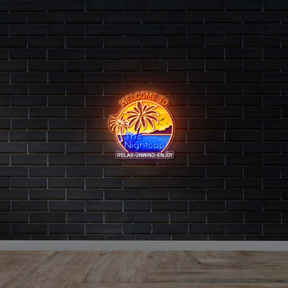 Welcome to The NightCap | 2nd Version - Premium Neon Artwork