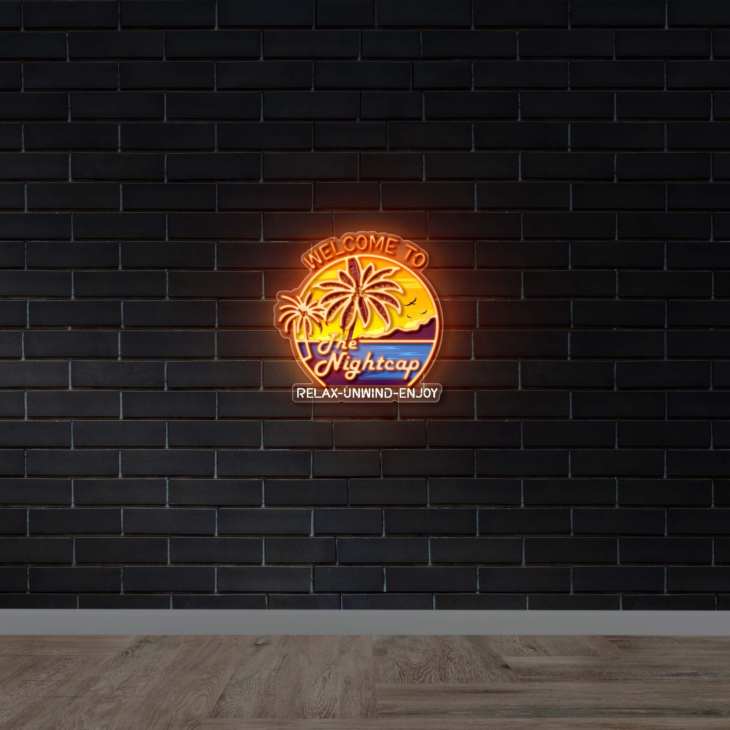 Welcome to The NightCap - Premium Neon Artwork