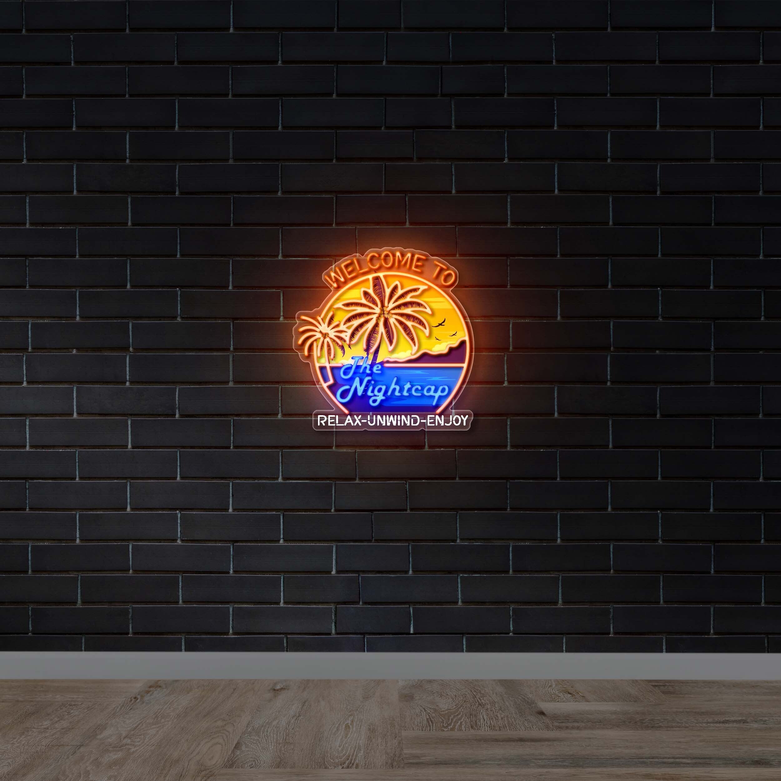 Welcome to The NightCap - Premium Neon Artwork