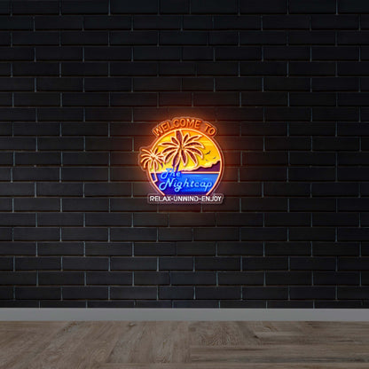 Welcome to The NightCap - Premium Neon Artwork