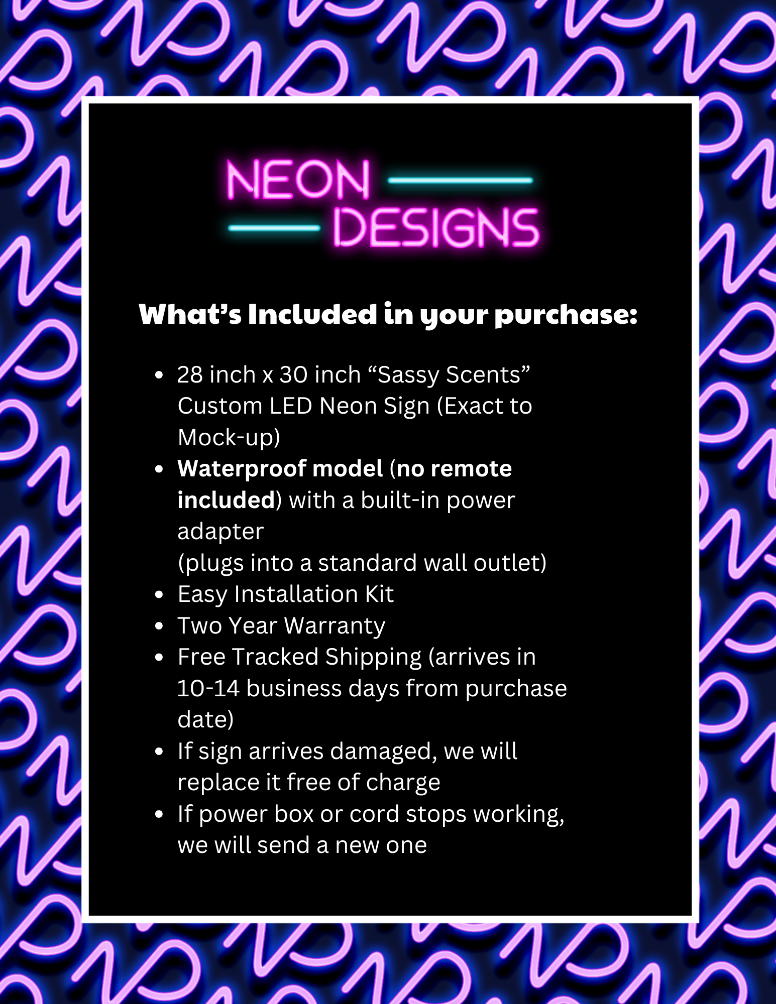 Sassy Scents - Premium Neon Artwork