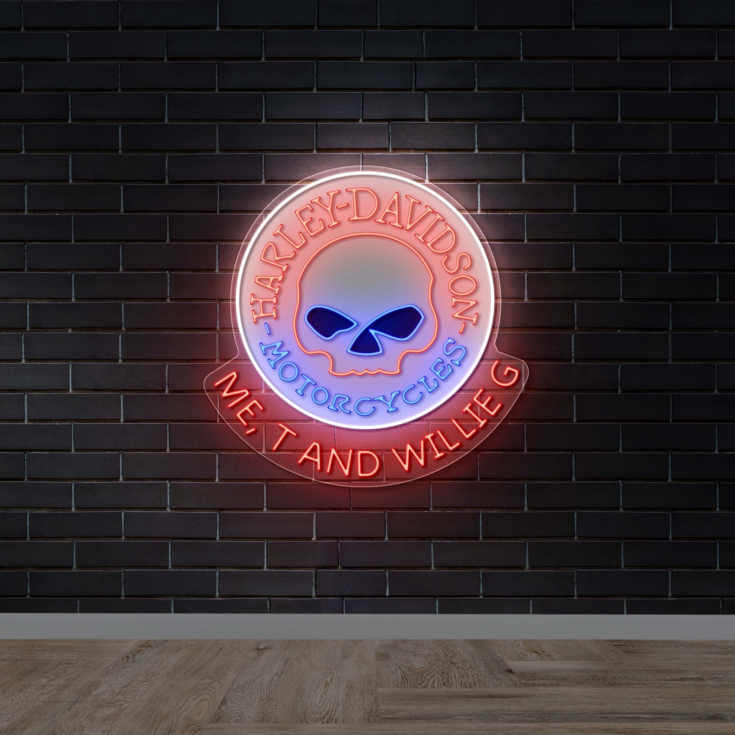 HARLEY DAVIDSON MOTORCYLCES | 2nd Version - Premium Neon Artwork