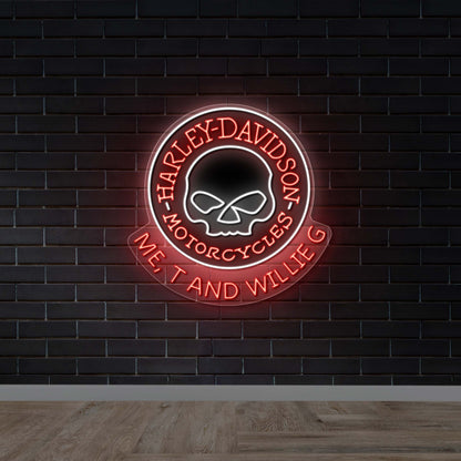 HARLEY DAVIDSON MOTORCYLCES | 2nd Version - Premium Neon Artwork