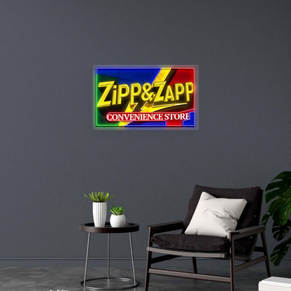 Zipp and Zapp Convenience Store - Premium Neon Artwork