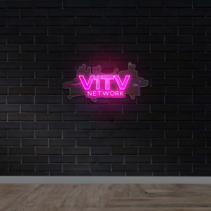 V1TV Network - Premium Neon Artwork