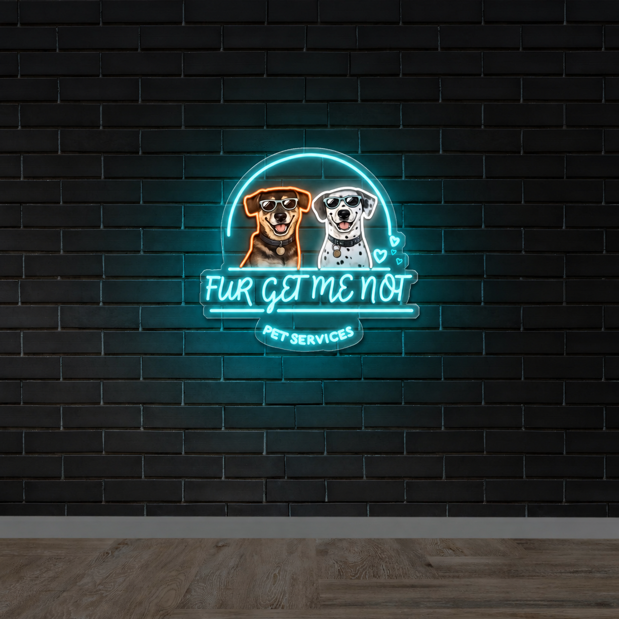 Fur Get Me Not - Premium Neon Artwork