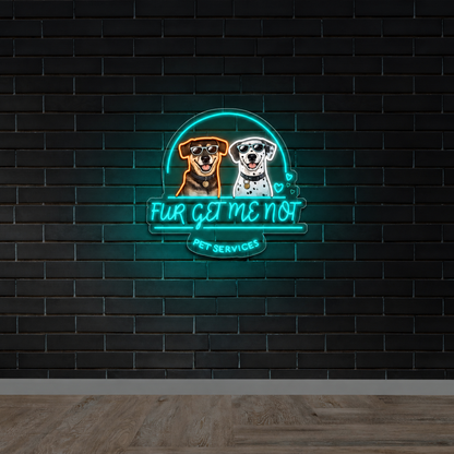 Fur Get Me Not - Premium Neon Artwork