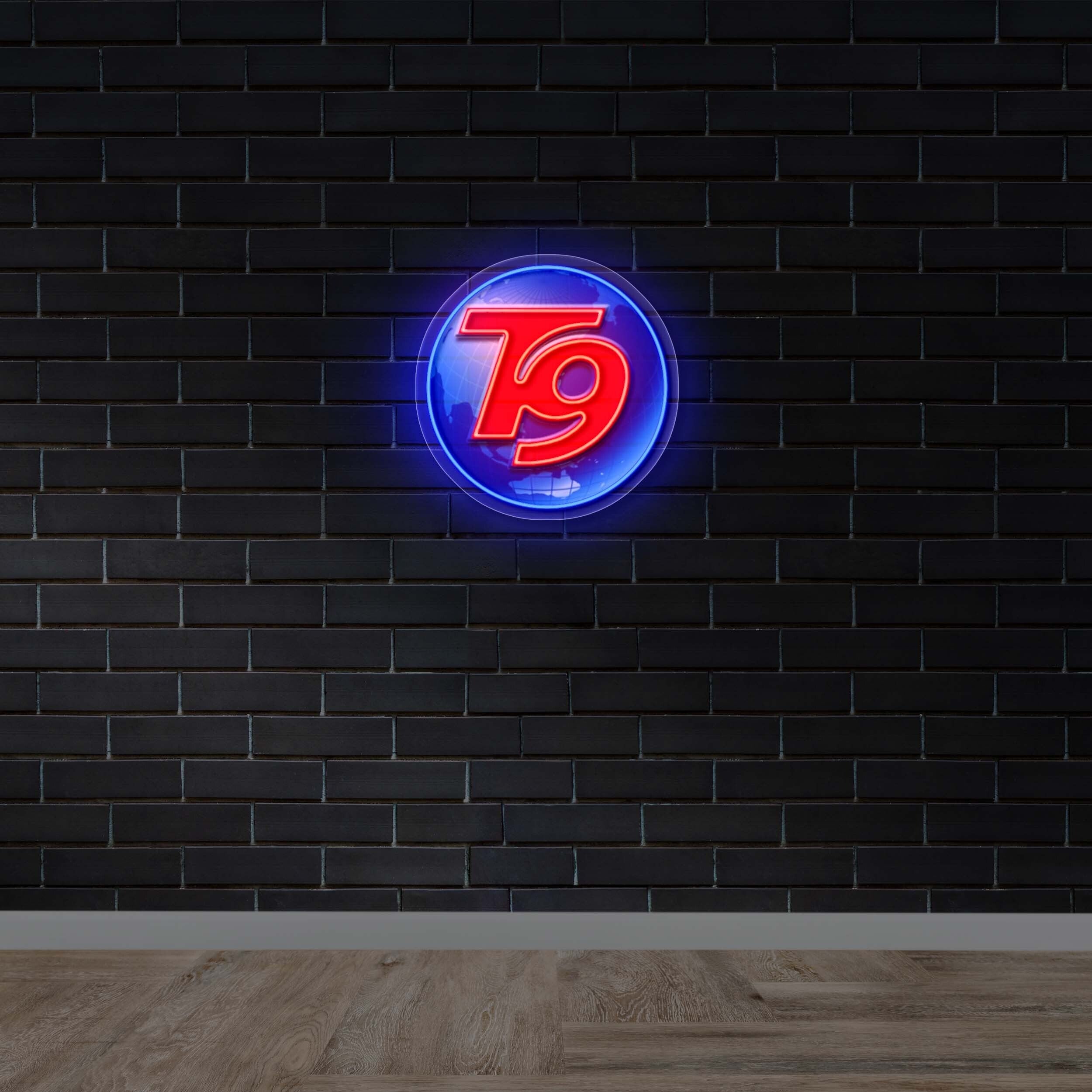 T9 Logo – Premium Neon Artwork