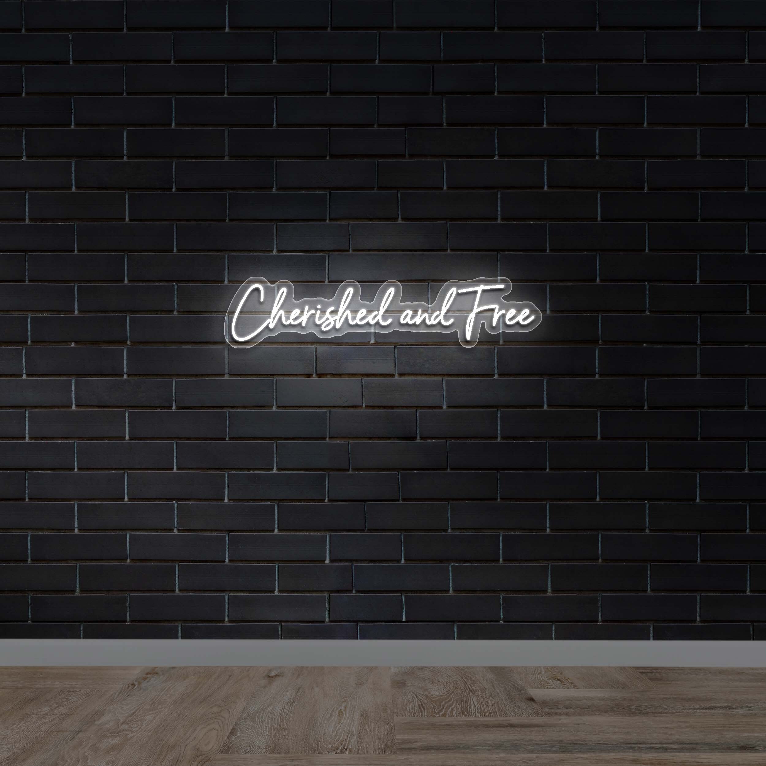 Cherished and Free (no logo) - Premium Neon Artwork