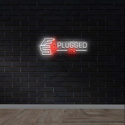 PLUGGED IN - Premium Neon Artwork
