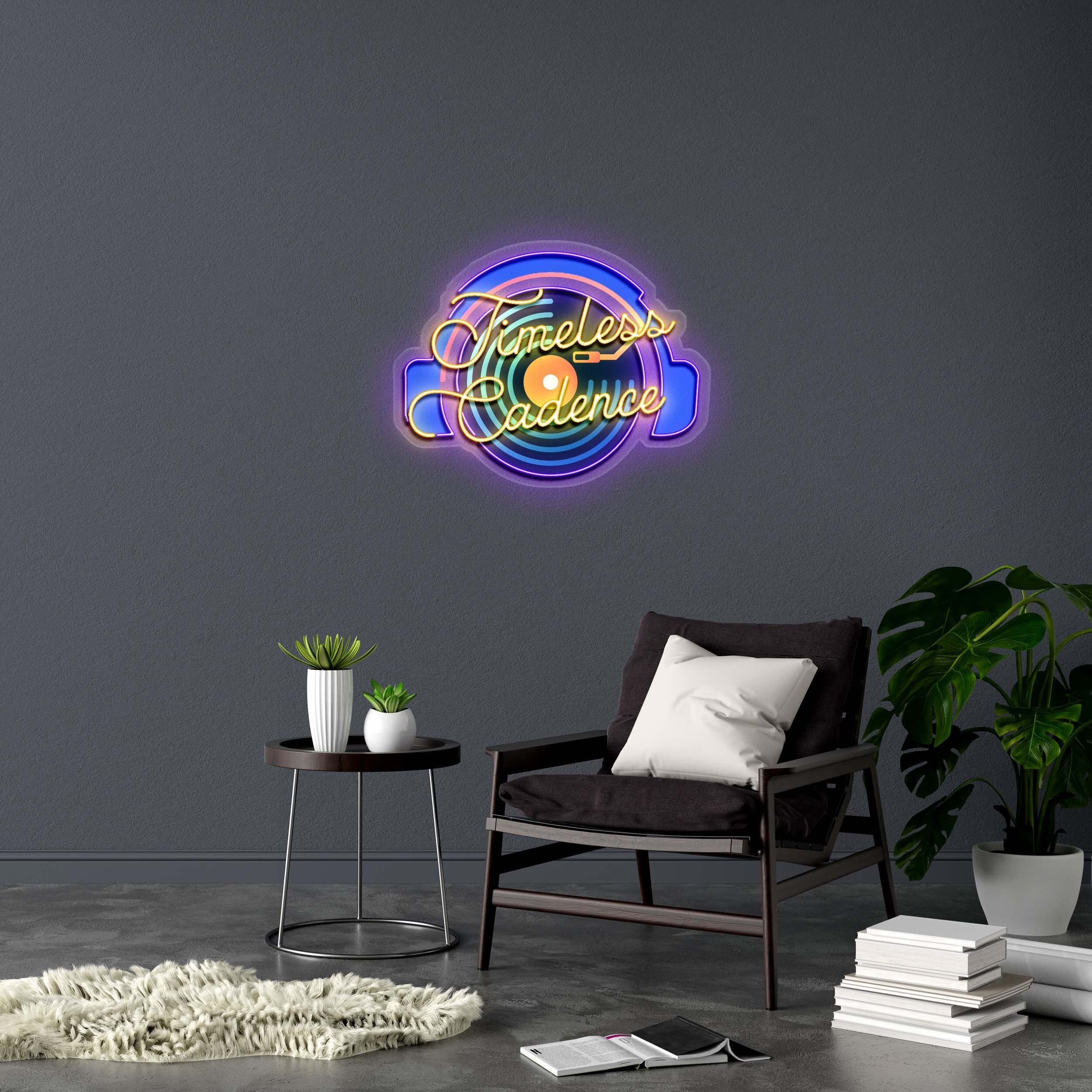 Timeless Cadence - Premium Neon Artwork