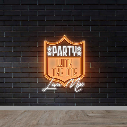 Party with the DTE Live Mix - Premium Neon Artwork