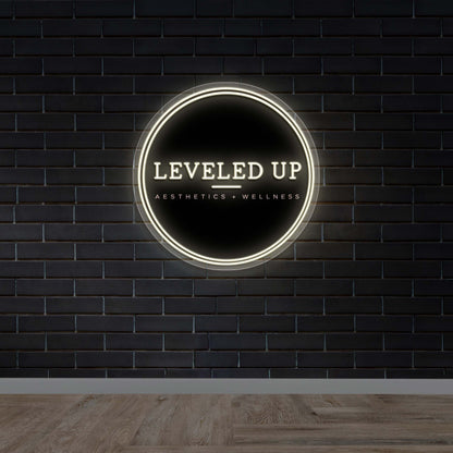 LEVELED UP - Premium Neon Artwork