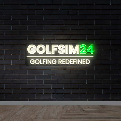 GOLFSIM24 GOLFING REDEFINED - Premium Neon Artwork