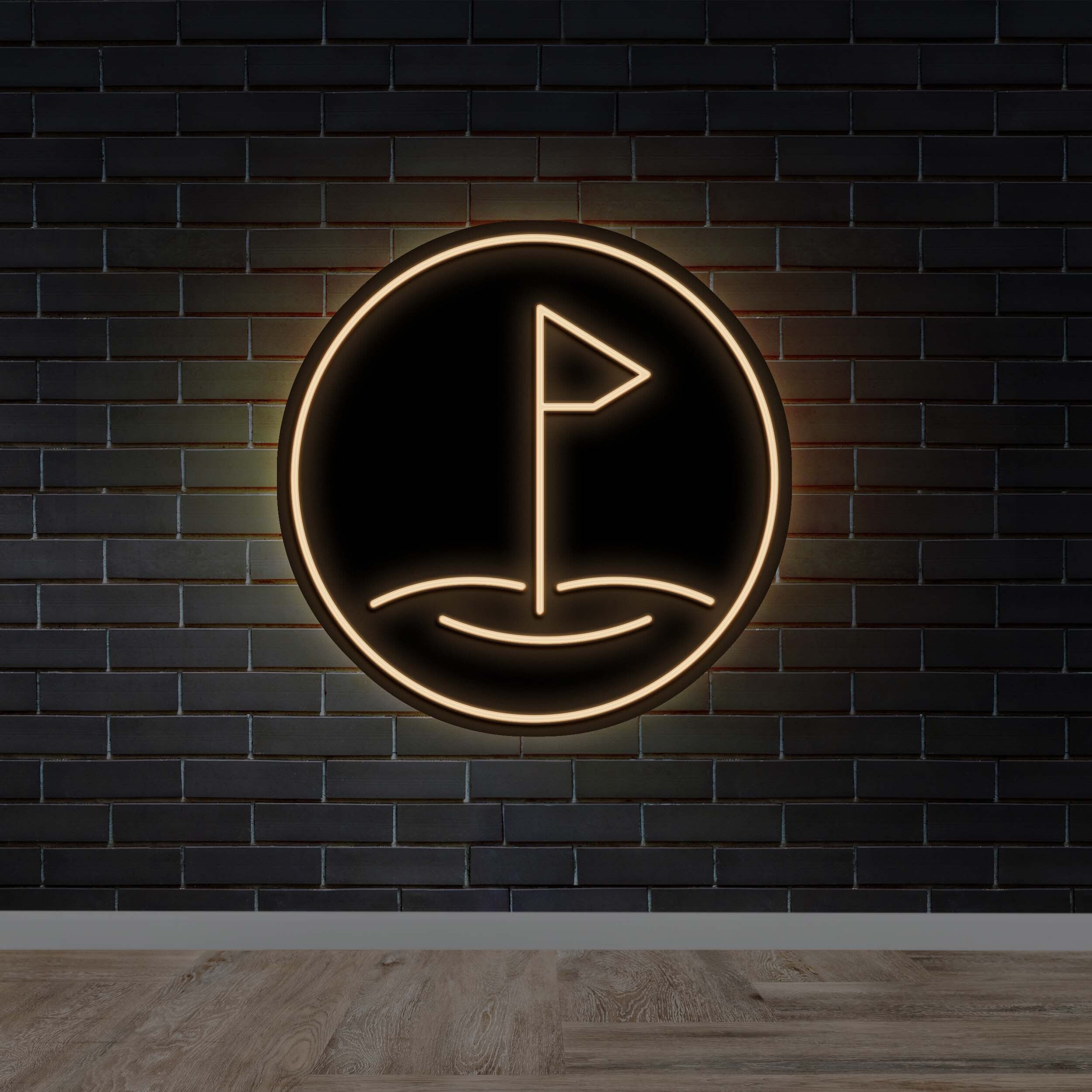 GOLFSIM 24 logo - Premium Neon Artwork