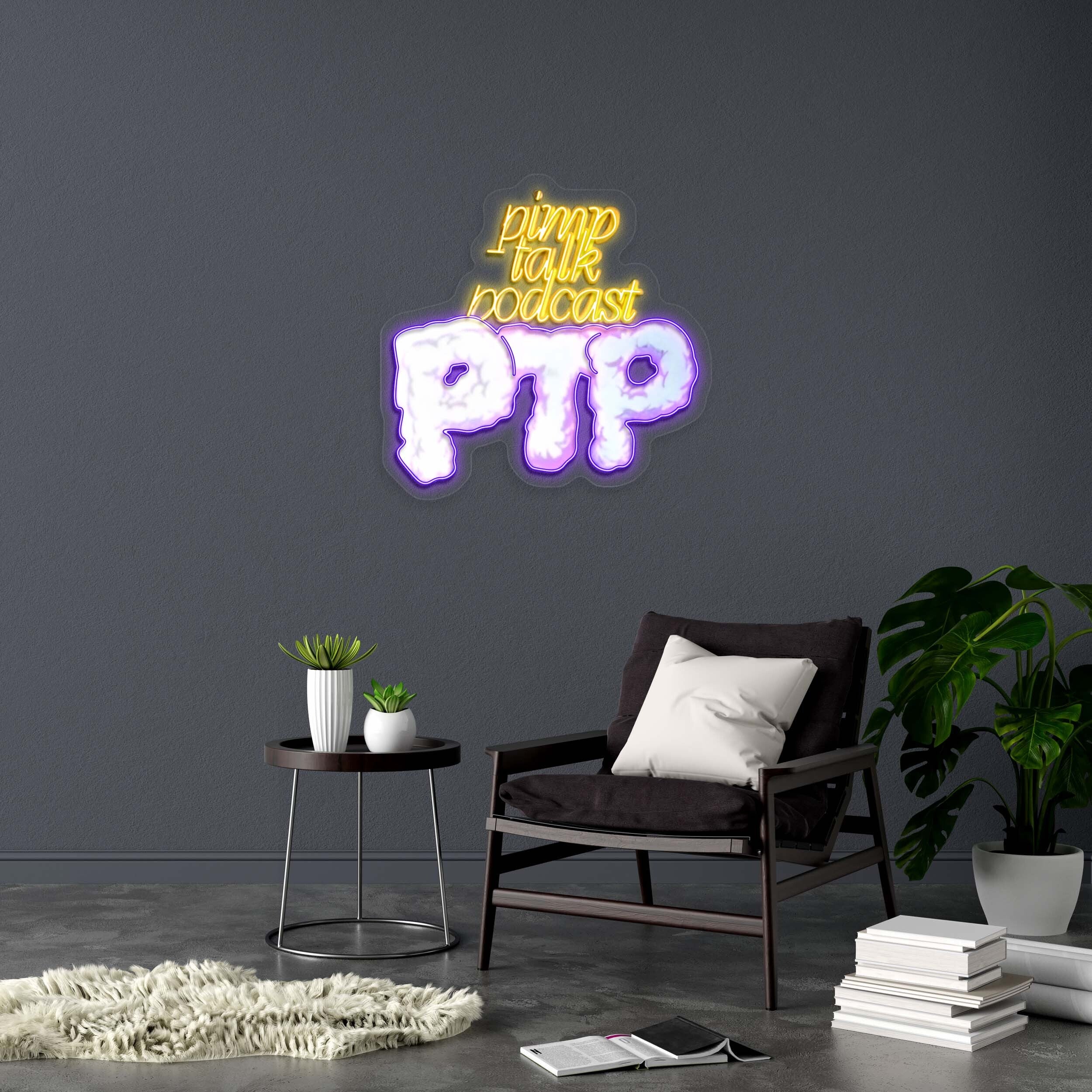 Pimp Talk Podcast - Premium Neon Artwork